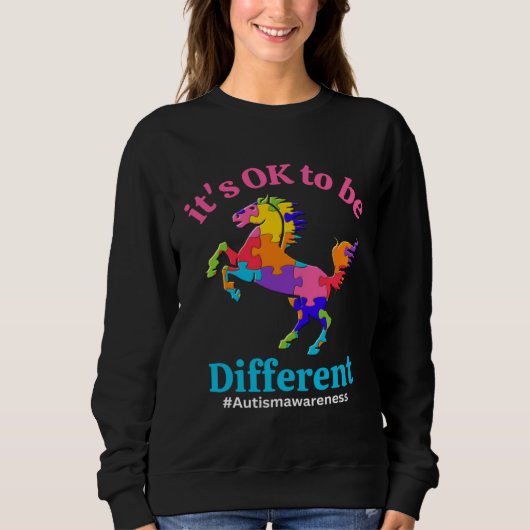 Its Ok To Be Different Autism Awareness Acceptance Trui (Voorkant)