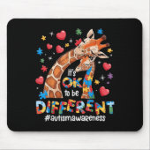 It's Ok To Be Different Autism Awareness Cute Gira Muismat (Voorkant)
