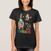Its Ok To Be Different Autism Awareness Puzzle Pie T-shirt (Voorkant)
