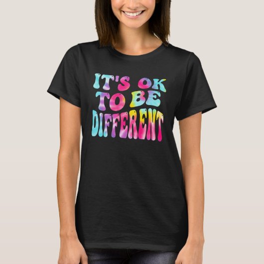 Its Ok To Be Different Autism Awareness Women Girl T-shirt (Voorkant)