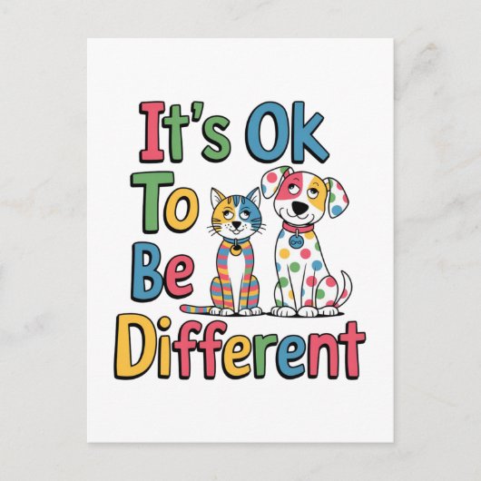 It's ok to be different briefkaart (Voorkant)