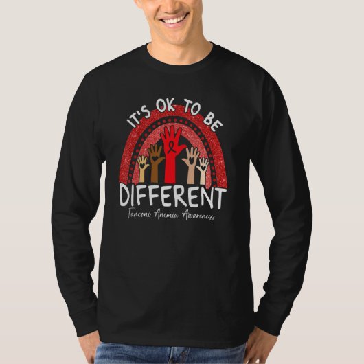 It's Ok To Be Different Fanconi Anemia Awareness R T-shirt (Voorkant)