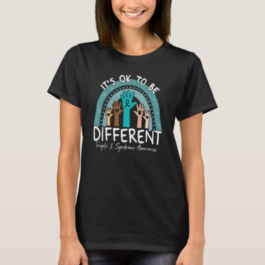 It's Ok To Be Different Fragile X Syndrome Awarene T-shirt (Voorkant)