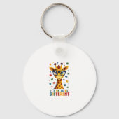 It's Ok To Be Different Giraffe Autism Awareness B Sleutelhanger (Voorkant)