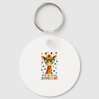 It's Ok To Be Different Giraffe Autism Awareness B Sleutelhanger
