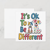 It's ok to be different kaart (Voorkant / Achterkant)