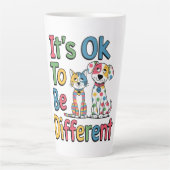 It's ok to be different latte mok (Voorkant)