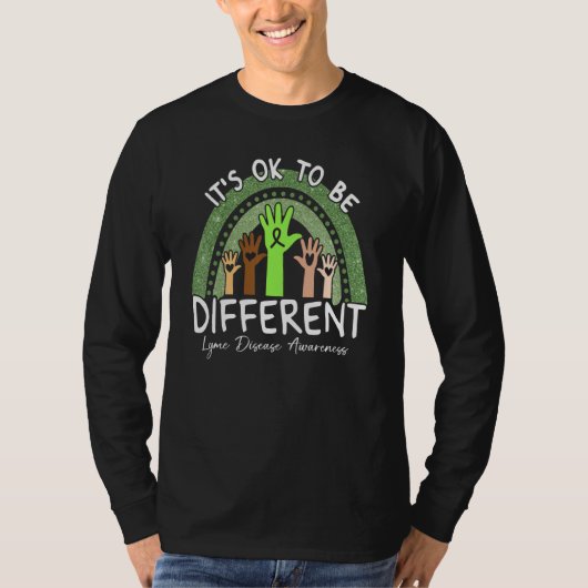 It's Ok To Be Different Lyme Disease Awareness Lim T-shirt (Voorkant)