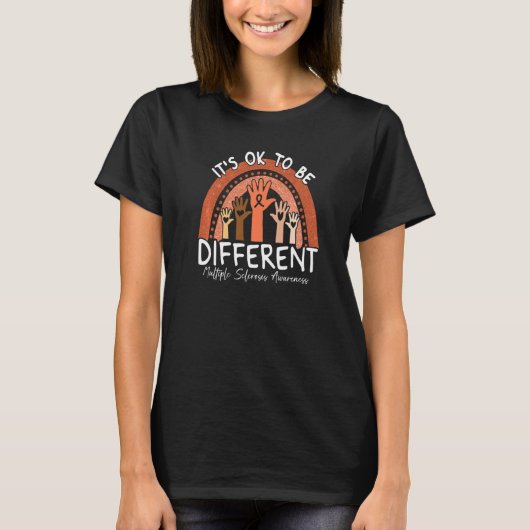 It's Ok To Be Different Multiple Sclerosis Awarene T-shirt (Voorkant)