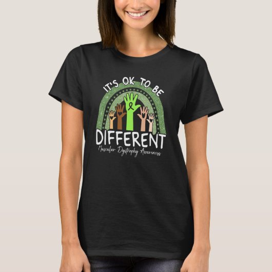 It's Ok To Be Different Muscular Dystrophy Awarene T-shirt (Voorkant)