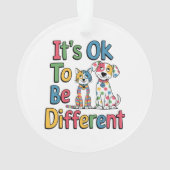It's ok to be different ornament (achterkant)