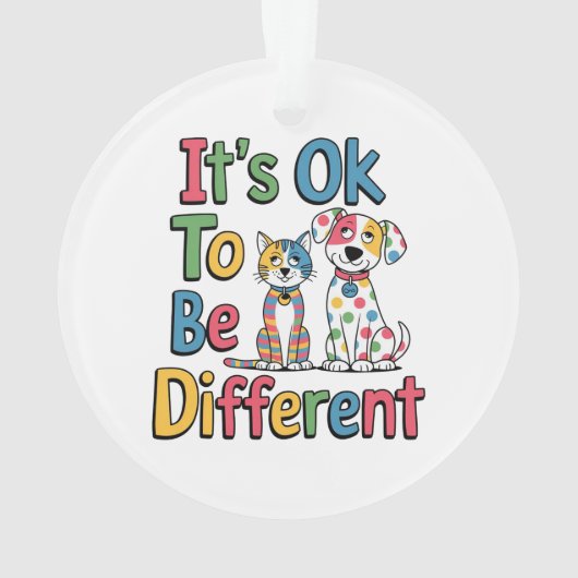 It's ok to be different ornament (achterkant)