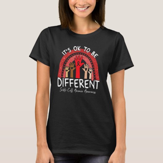It's Ok To Be Different Sickle Cell Anemia Awarene T-shirt (Voorkant)