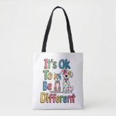 It's ok to be different tote bag (Voorkant)