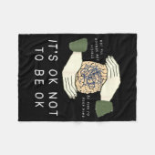 Its Ok To Not Be Ok Suicide Prevention Awareness B Fleece Deken (Voorkant (Horizontaal))