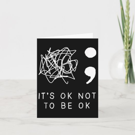 Its Ok To Not Be Ok Suicide Prevention Awareness Y Kaart (Voorkant)