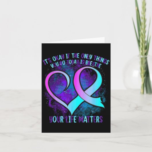 It's Okay If The Only Things You Do Today Is Breat Kaart (Voorkant)