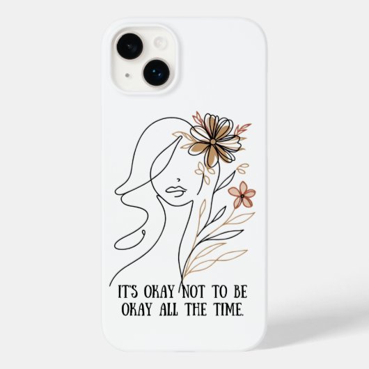 It's okay not to be okay – Self-acceptance quote w Case-Mate iPhone Case (Achterkant)
