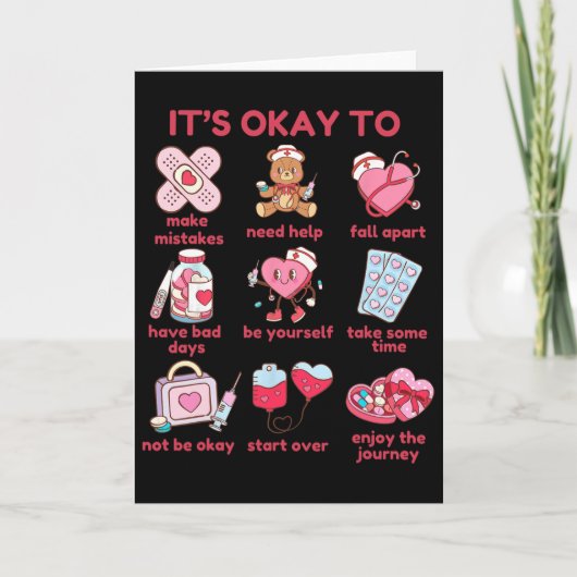 It's Okay Not To Valentine Mental Health Problems Kaart (Voorkant)