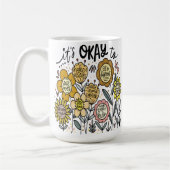 It's Okay To Boho Floral Coffee Mug Koffiemok (Links)