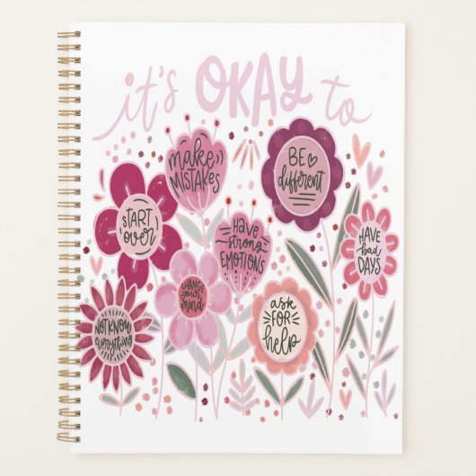 It's Okay To Boho Floral Planner (Voorkant)