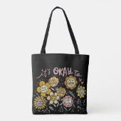 It's Okay To Boho Floral Tote Bag (Achterkant)