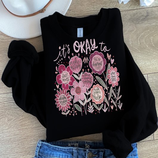 It's Okay To Boho Floral Trui