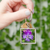 Its OKAY to Feel Like This Purple Panisy Bloom  Sleutelhanger (Hand)