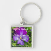 Its OKAY to Feel Like This Purple Panisy Bloom  Sleutelhanger (Voorkant)