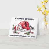 It's Okay To Get Drunk™ Greeting Card Kaart (Gele Bloem)