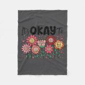 It's Okay To Make Mistakes Be Different Flower Ins Fleece Deken (Voorkant)