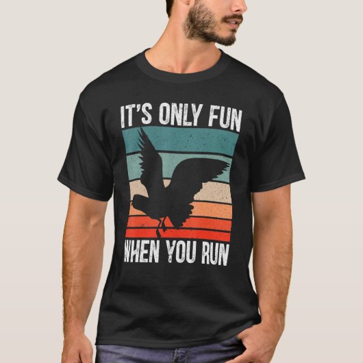 It's Only Fun When You Run Bird Seabird Gull Seagu T-shirt (Voorkant)