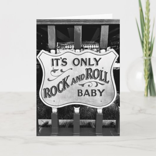 'It's Only Rock and Roll Baby' Bedankkaart (Voorkant)