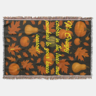 It's Orangey Throw Blanket Deken