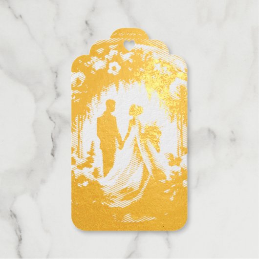 It's Our Wedding Day Wedding Foil Gift Tag (Voorkant)