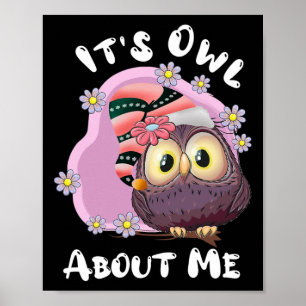 It's Owl About Me - Xmas Owl Holiday Schattigee Ui Poster