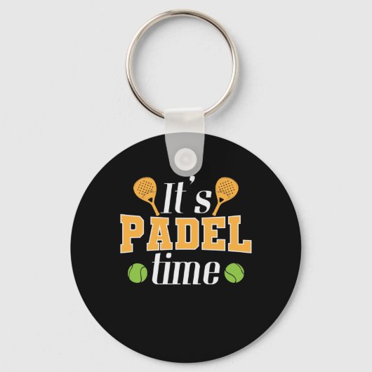 It's Padel Time Tennis Sport Sleutelhanger (Voorkant)