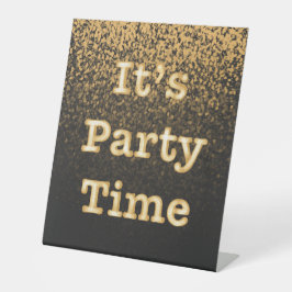 It's Party Time Pedestal Sign Reclamebord Met Voetstuk