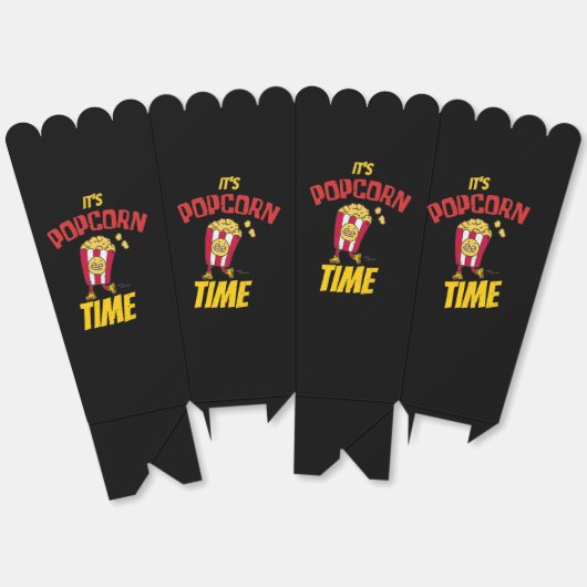 It's Popcorn Time Funny Bedankdoosjes (Ongevouwen)