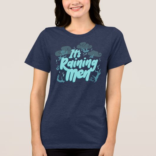 It's Raining Men - Dark Humor Tri-Blend Shirt (Voorkant)