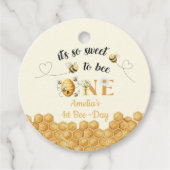 It's So Sweet To Bee 1st Birthday Bedankjes Labels (Voorkant)