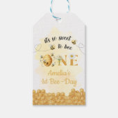 It's So Sweet To Bee 1st Birthday Cadeaulabel (Voorkant)