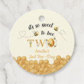 It's So Sweet To Bee 2nd Birthday Bedankjes Labels (Voorkant)