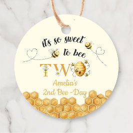 It's So Sweet To Bee 2nd Birthday Bedankjes Labels