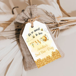 It's So Sweet To Bee 2nd Birthday Gift Tags Cadeaulabel