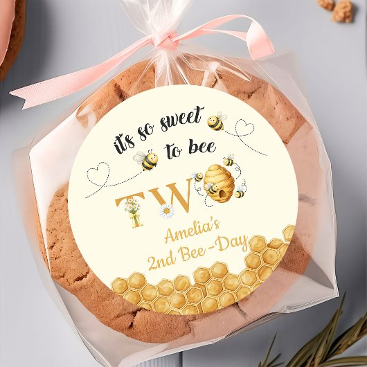 It's So Sweet To Bee 2nd Birthday Ronde Sticker