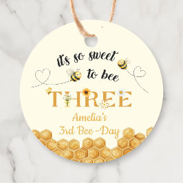 It's So Sweet To Bee 3rd Birthday Bedankjes Labels