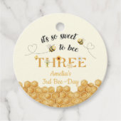 It's So Sweet To Bee 3rd Birthday Bedankjes Labels (Voorkant)