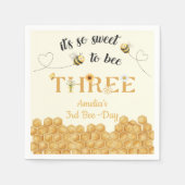 It's So Sweet To Bee 3rd Birthday Servet (Voorkant)