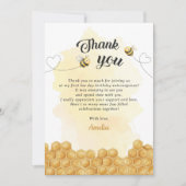 It's So Sweet To Bee Yellow Birthday Bedankkaart (Voorkant)